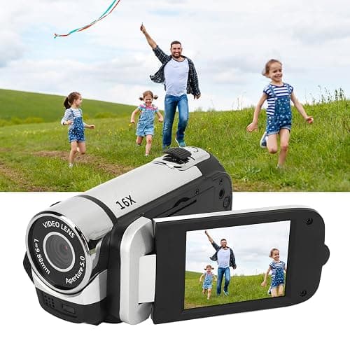 1080P Video Camera, 16MP Camcorder, 16X Digital Zoom, Vlogging Camera with Fill Light, 1/4 Inch Thread Hole, 2.4 Inch Rotatable Screen, USB Recorder (-2214230150515) thumbnail 6