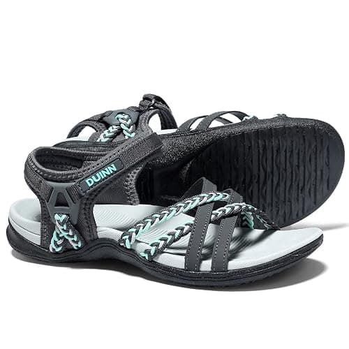 UBFEN Womens Hiking Comfort Sport Sandals Beach Vacation Camping Casual Sport Sandals with Adjustable Straps and Arch Support - Image 1