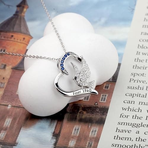 CENWA Dove Finer Women Rhinestone Necklace Zeta Greek Sorority Jewelry Gift for Finer Women thumbnail 5