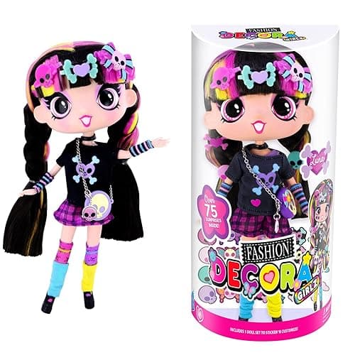 Luna Decora Fashion Girlz 11" Doll Stickers & Endless Style Fun for Creative Play thumbnail 7