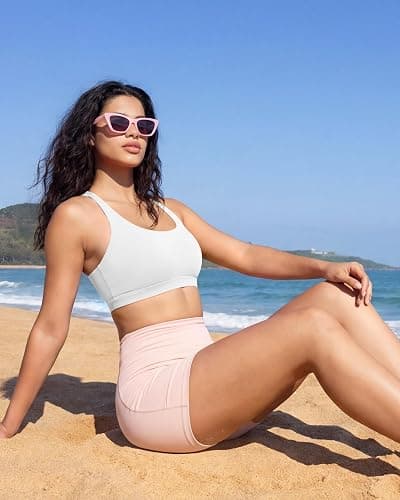 RUNNING GIRL Sports Bras for Women,Padded Sports Bra Tank Top Sexy Crisscross Back High Impact Longline Workout Yoga Bra thumbnail 4
