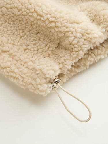 CIDER Fleece Stand Collar Two Tone Patchy Drawstring Oversized Sweatshirt thumbnail 4