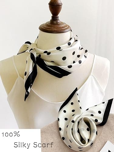 Dailyacc Hair Bandanas Scarf For Women Lightweight Fashion Neck Silk Satin Head Scarves For Sleeping Handbags Scarf thumbnail 6