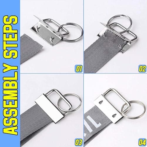 Uxney Key fob Hardware,30 PCS 1 Inch Key fob Keychain with Keychain Rings for Bag Webbing Wristlets Lanyards and Key Chain Making Hardware Supplies(Gold) thumbnail 5