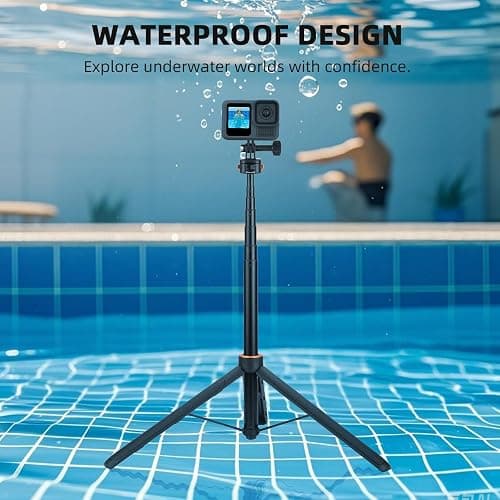 163CM Pocket 3 Selfiestick Stativ für Actionkameras, verlängerbare Halterung mit Schnellwechsel 1/4'' Schraube für Vlogs, für Gopro, für DJI Osmo Action 5 Pro 4 3, Insta360 X4 und AKASO DSLR Zubehör thumbnail 9
