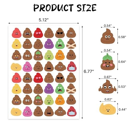 Aolamegs 576 Pcs Potty Training Stickers, Funny Cute Stickers for Potty Training Sticker Chart, DIY Party Favor Decorations for Crafts Notebooks Card Making Journal thumbnail 2
