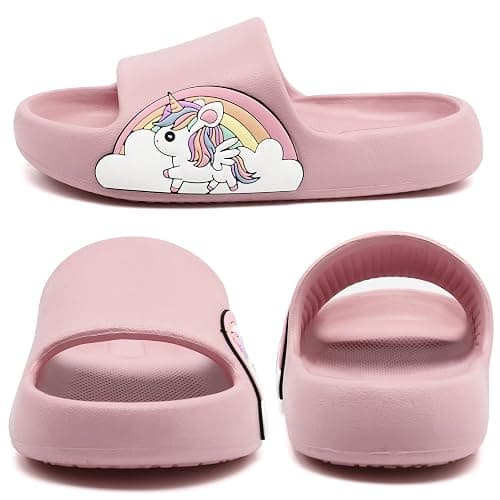 Guyarns Big Kids Cloud slides,Boys Girls Slides Non-slip Summer Beach Pool Shoes Toddler Cartoon Slides Sandals Indoor&Outdoor Garden Slippers Shower Shoes thumbnail 3
