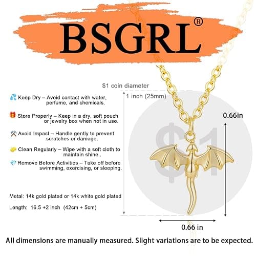 BSGRL Dainty Necklace- Moon Star Softball Bat Cross Bow Cowboy Boot Evil Eye Starfish Sun Infinity Fish Necklace for Women 14K Gold/White Gold Plated thumbnail 6