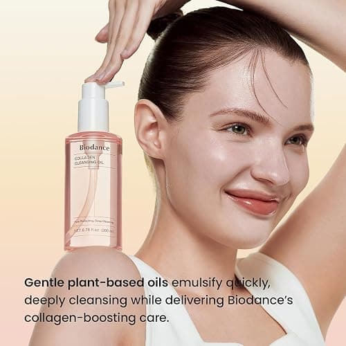 BIODANCE Collagen Cleansing Oil, Facial Oil Cleanser, Gentle Makeup Remover, Bleackhed and Whitehead Remover for Sensitive Skin, Korean Skin Careㅣ6.76 fl. oz. (200 ml) thumbnail 3