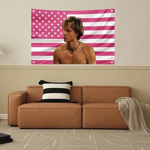 JJ Maybank Flag,3 x 5FT jj pink american flag,jj maybank funny tapestry poster merch,For College Dorm Room Decor,Outdoor Parties, Gift,Tailgates Yard,Poster for Bedroom Decoration thumbnail 2