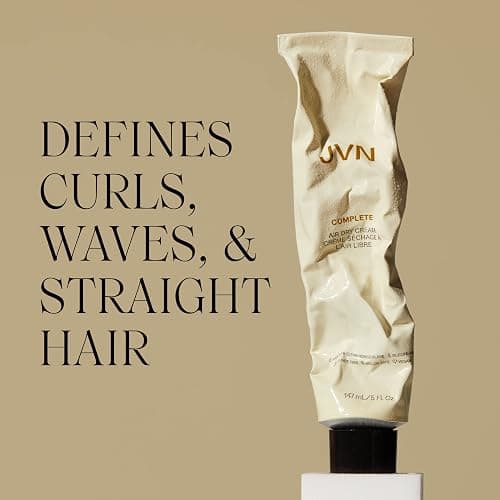 JVN No Heat Complete Air Dry Cream, 5 Fl Oz, Hair Smoothing Cream Enhances Your Natural Texture, Curl Cream and Wavy Hair Products, Silicone Free thumbnail 8