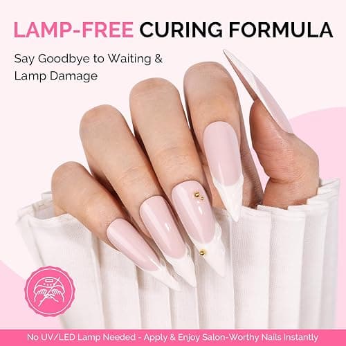 MelodySusie Semi Solid Nail Glue, Quick Drying No Need for UV Lamp Glue Gel Long Lasting for Fake Acrylic Press On Nails, 5ml*6pcs | Quick Drying, No UV Lamp Needed, Long Lasting, Nail Glues DIY Home Salon Manicure Portable Packaging thumbnail 3