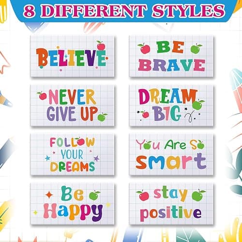 Dunzoom 100 Pcs Inspirational Pencil Erasers Bulk for Kids Fun Motivational Eraser School Supplies Back to School Office Supplies for Classroom Office Teacher Artists (Lovely) thumbnail 4