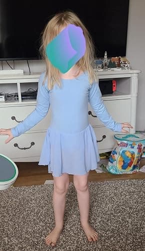 Zaclotre Ballet Leotards for Girls Toddler Classic Long Sleeve Criss-Cross Back Dance Dress Ballerina Outfits thumbnail 6