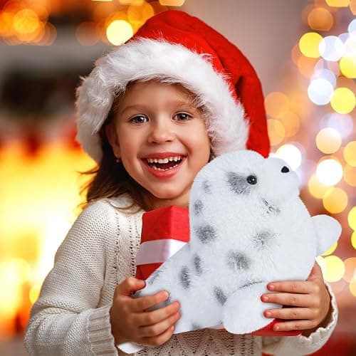 SuzziPals Heatable and Coolable Seal Stuffed Animals，Microwavable Stuffed Animal Heating Pads for Soothing & Relaxation, Lavender Chubby Seal Plushie for Easing Fatigue, Seals Gifts for Kids Aldults thumbnail 8