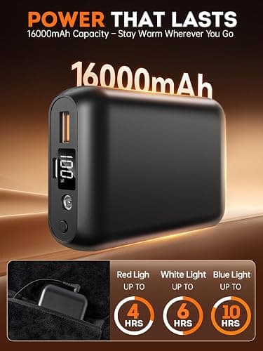Muvenes Heated Vest for Women with 7.4V 16000mAh Battery Pack Included, Fleece Heated Vests Women, Electric Heating Vest thumbnail 4