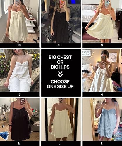 Narecte Casual Summer Dresses for Women 2025 Flowy Sun Dress Mini Slip Dress Cute Spaghetti Strap Dress thumbnail 6