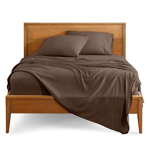 Bare Home Queen Sheet Set - Luxury 1800 Ultra-Soft Microfiber Queen Bed Sheets - Double Brushed - Deep Pockets - Easy Fit - 4 Piece Set - Bedding Sheets & Pillowcases (Queen, Cocoa) - Image 1