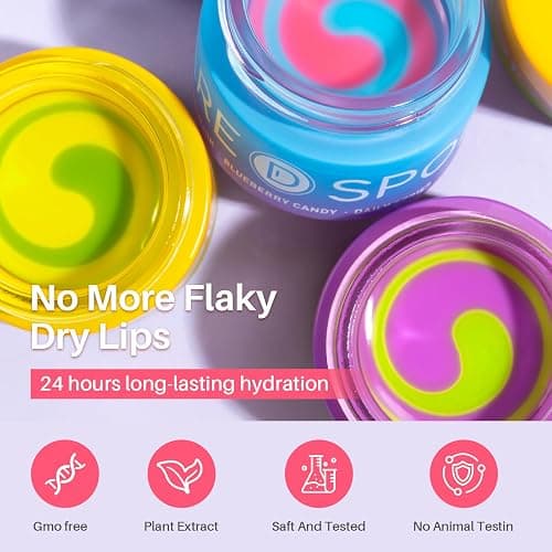 SPODARE 3-in-1 Dual-Color Sleeping Lip Mask Set – Blueberry, Grape and Lemon, Hydration & Repair for Dry Cracked Lips, Infused with Vitamin C, Lip Moisturizer for Nourishing Lips, 1.26 Fl Oz thumbnail 2