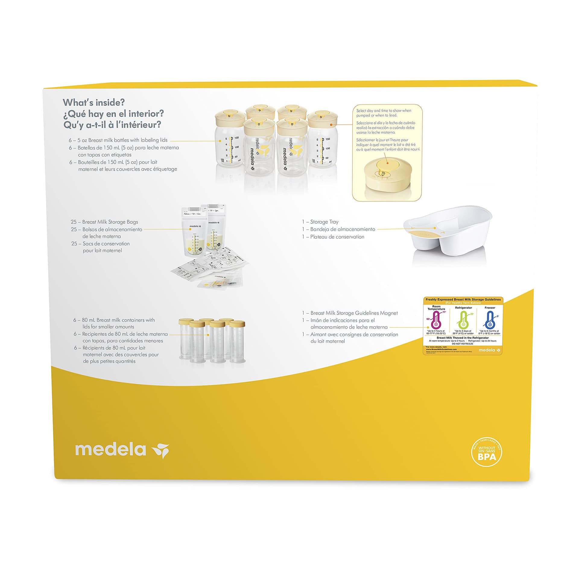 Medela Breastmilk Storage Solution Set, Including 6 x 150ml Bottles, 6 x 80ml Breastmilk Storage Tubes, 20 x 180ml Storage Bags thumbnail 8