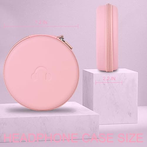 STUKCAZE Headphone Case for JBL Tune 510BT 520BT, Hard Portable Headphone Carrying Case, Over Ear Headphone Storage Protective Case(Pink) thumbnail 4
