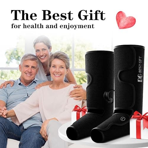 Gifts for Dad Mom Men Women Christmas Mothers Day, Fathers Day, Air Compression Massager with Heat for Foot, Leg, Calf, Thigh, Knee, Helpful for Vericose Veins, Muscle Fatigue, Cramps, Swelling, Edema thumbnail 7