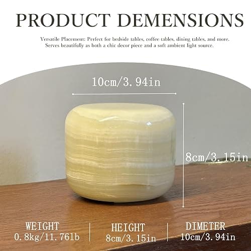 Marmor Marble Lamp Table Lamp Unique Lamp Type-C 3 Way Bedside Lamp Ambient Lighting for Bedroom Night Stands Night Light Decorative LED Warm Ambient Portable Lamp for Rechargeable (Eastern Jade Glow) thumbnail 2