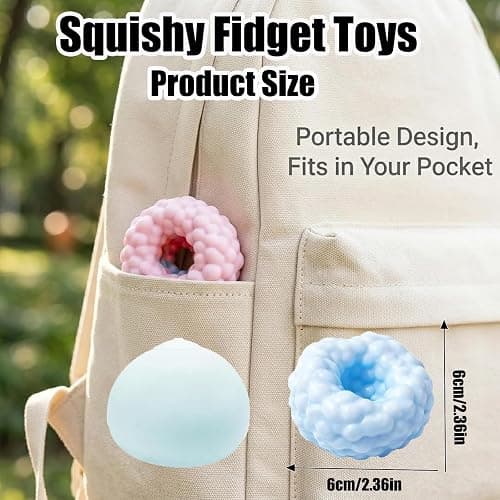 2PCS Crunchy Squishy Stress Ball for Kids & Adult, Soft Crunchy Stress Ball | Shapeable Sensory Squeeze Fidget Toys, for Anxiety Stress Relief Focus Relaxing, for Office Travel Student Classroom Prizes thumbnail 9