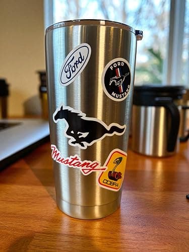 Ford Mustang 12-Decal Sticker Sheet | 6"x 8" Indoor/Outdoor Vinyl | Made in USA Officially Licensed Peel-Off Decals thumbnail 4