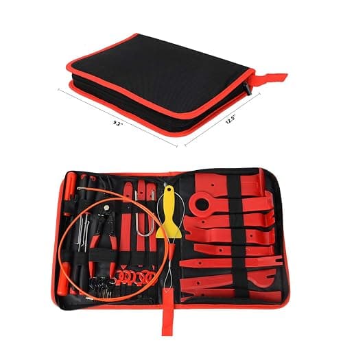 GOOACC 40Pcs Trim Removal Tool,Auto Terminal Removal Key Tool,Auto Clip Pliers Stereo Removal Tools,Car Upholstery Repair Removal Kit,Precision Hook and Pick Set,Wiring Threader,Car Film Scraper thumbnail 8