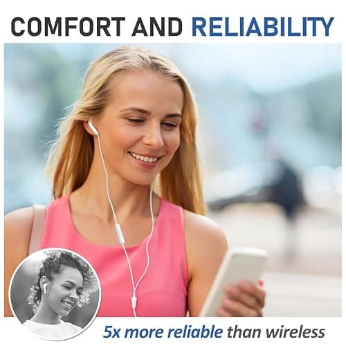 LUDOS FEROX Wired Earbuds in-Ear Headphones, 5 Year Warranty, Earphones with Microphone, Noise Isolation Corded for 3.5mm Jack Ear Buds for iPhone, Samsung, Computer, Laptop, Kids, School Students thumbnail 8