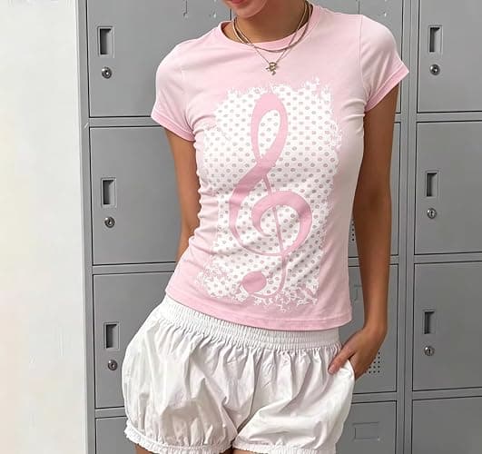 Kawaii Cutecore Harajuku Graphic Tee Teen Girls Whimsy Twee Cute 2000s Fairy Grunge Preppy Tops Y2k Clothes thumbnail 3