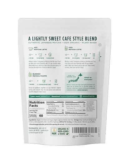 Jade Leaf Matcha Organic Premium Ceremonial Grade Matcha Green Tea Powder - Japanese - Culinary, Ingredient, Ceremonial Barista Teahouse, Latte, Collagen, 5.3 Ounce (Pack of 1), Matcha Latte thumbnail 3