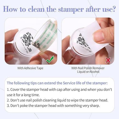 BORN PRETTY French Tip Nail Stamp 6PCS Art Stamper With Scrapers | Silicone Stamping Long & Short Jelly Stamper Kit for French Manicure Home DIY Art Salon thumbnail 3