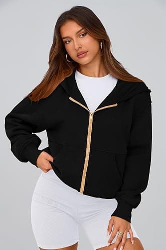 PRETTYGARDEN Hoodies for Women Sweatshirt Zip Up Hoodie Fall Fashion 2025 Trendy Long Sleeve Jackets Winter Clothing Outfits thumbnail 3