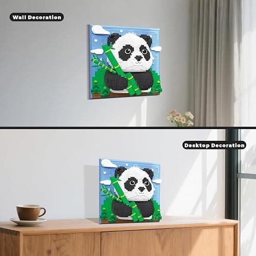 Loyratche Panda Animal 3D Wall Art Micro Mini Building Blocks Set, Unique Home Wall Decor or Table Display Ideal Birthday Toy for Adults thumbnail 4