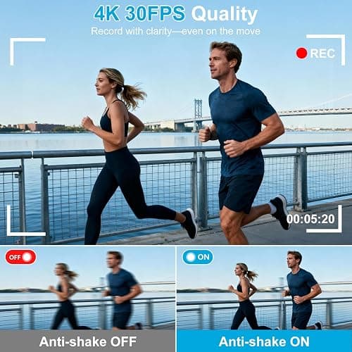 4K Digital Camera for Photography- 56MP Autofocus Vlogging Camera with 3" 180° Flip Screen, 16X Zoom, Flash- Digital Point and Shoot Camera for Travel & Home- Portable Gift for Teens & Beginners thumbnail 3