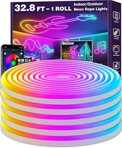 LETIANPAI 20 Ft Neon Rope Lights - Image 1