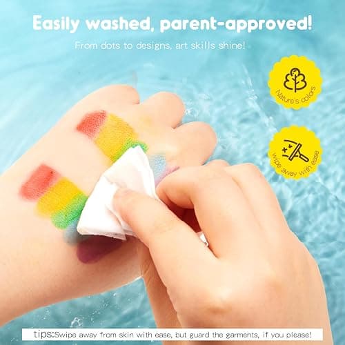 Jar Melo Washable Dot Markers, 6 Colors Dot Paints with 108 PDF & 10 Physical Activity Papers, Non-Toxic Bingo Daubers for Toddlers 1-3 2-4 - 6 Colors thumbnail 5