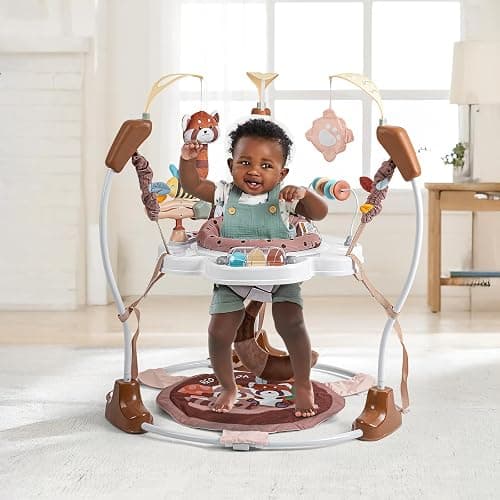 Baby Activity Center, Baby Jumper Activity Center with Music, Interactive Toys, 360° Rotating Seat, 3 Adjustable Heights, Infant Activity Jumper for 6+ Months (Red Panda) thumbnail 4