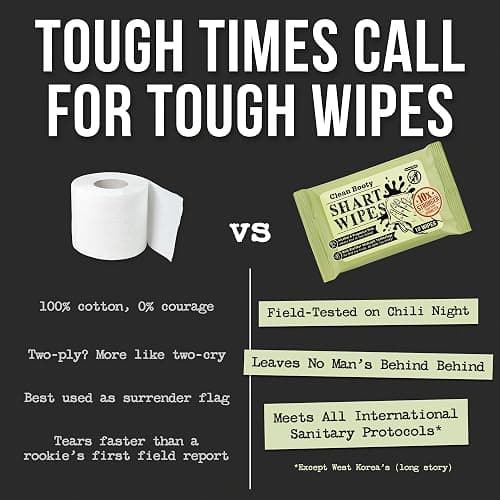 Witty Yeti's Tactical Assault Shart Wipes 1 Pack (10 Wipes). When Your Butt Commits Chemical Warfare, You Need to Call in the Diarrhea Delta Force. thumbnail 3