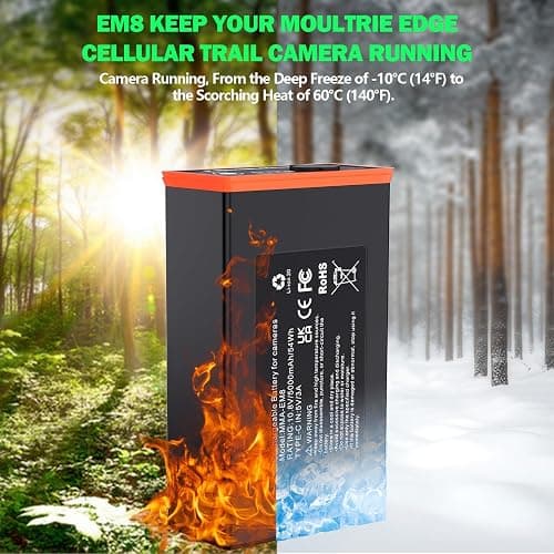 2-Pack 5000mAh Rechargeable Batteries Pack Replacement for Moultrie Power Mag Plus Lithium-Ion Battery Pack Compatible with Moultrie Edge Cellular Trail Camera EDGE, EDGE PRO, EDGE 2, EDGE 2 PRO thumbnail 6