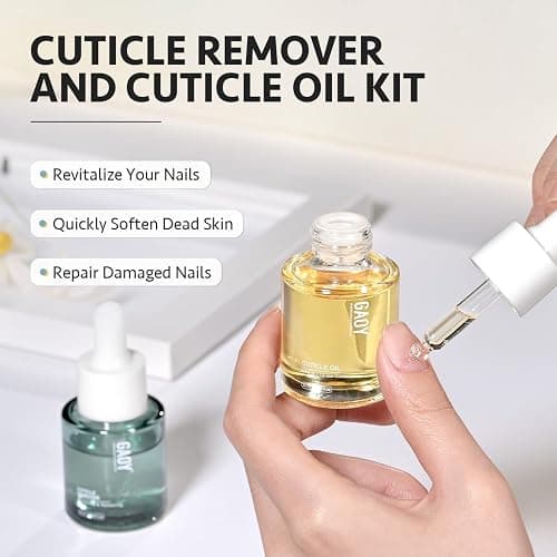 GAOY Cuticle Care Kit - Cuticle Oil and Cuticle Remover, 20ml 2 Pcs Cuticle Nourishes and Softener, Promotes Nail Growth and Strength thumbnail 2