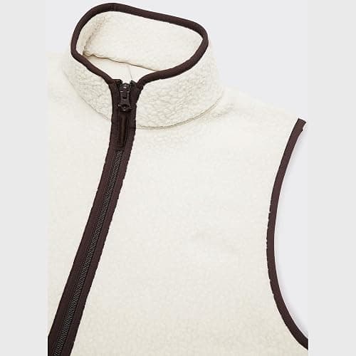 Hixiaohe Sherpa Fleece Vest for Women Trendy Warm Sleeveless Vests Jacket Lightweight Zip Coats with Pockets Fall Outerwear thumbnail 4