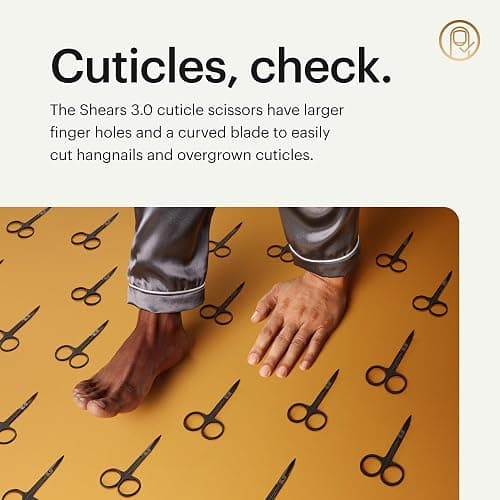 MANSCAPED® Shears 3.0, 5-Piece Precision Men’s Nail Grooming Travel Kit, Stainless Steel Manicure Set with Fingernail & Toenail Clippers, Nail File, Slant Tip Tweezers, Cuticle Scissors, Travel Case thumbnail 4