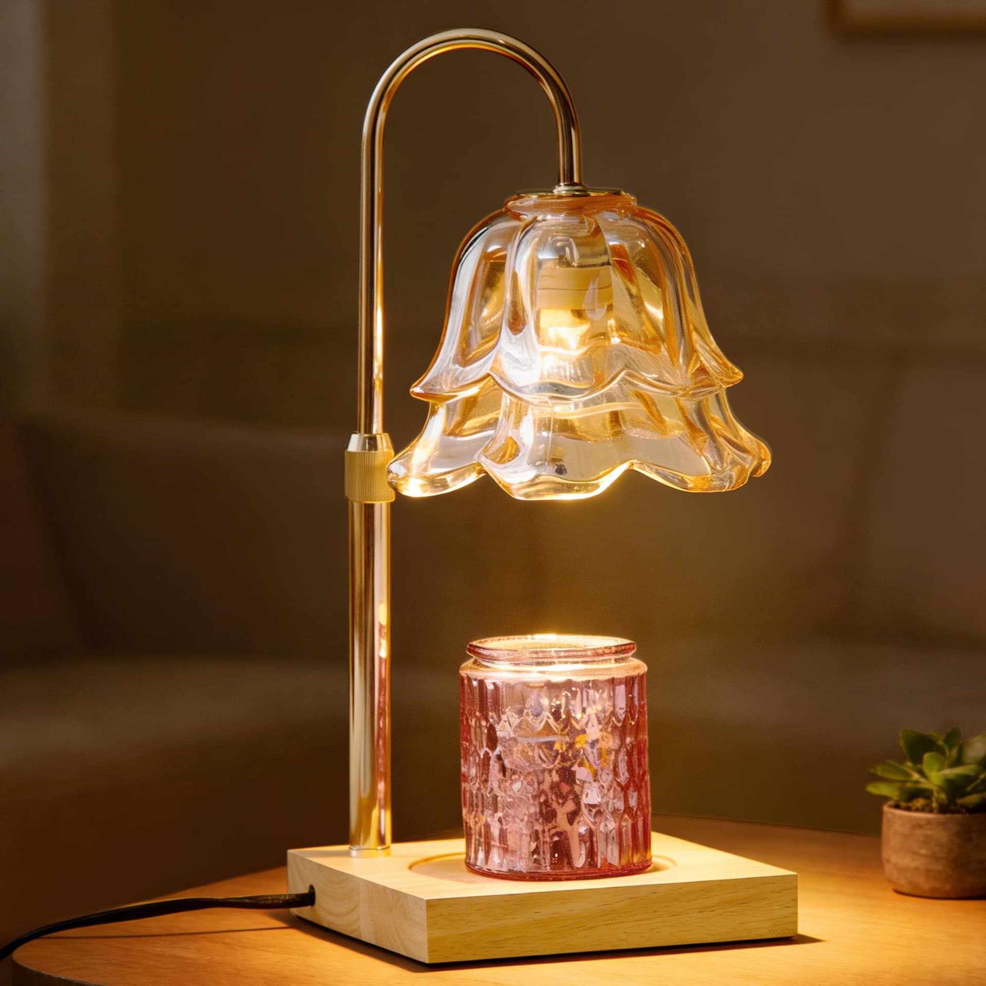 Flower Candle Warmer Lamp Australian Plug with Timer & Dimmer - Image 1