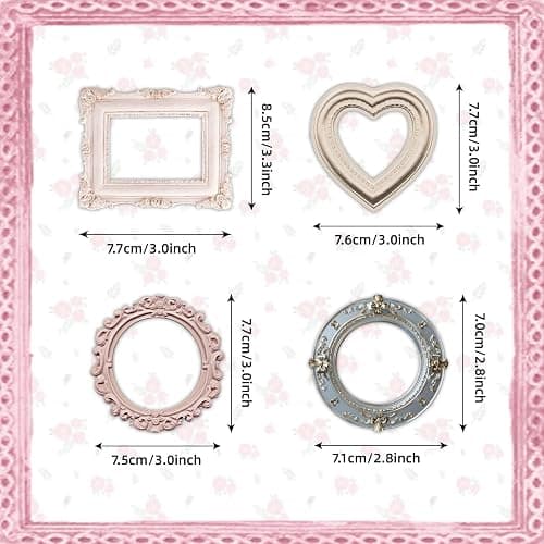 100 Pcs Vintage Frame Decorative Stickers - Scrapbooking Supplies for Planners, Wedding Albums, Junk Journals & Crafts (Color-1) | Ideal for albums, junk journals, planners, DIY crafts, card making, creative collage, and gift embellishments thumbnail 2