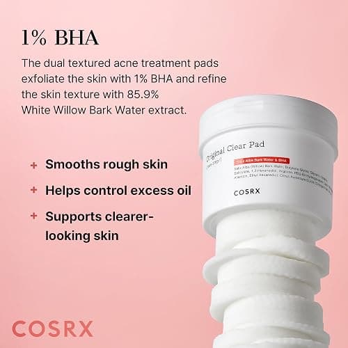 COSRX BHA Toner Pads, 70 Sheets, Exfoliating Pads for Dead Skin & Blackheads, Minimize Pores, Prevent Breakouts, Improve Skin Texture, Korean Skin Care thumbnail 3