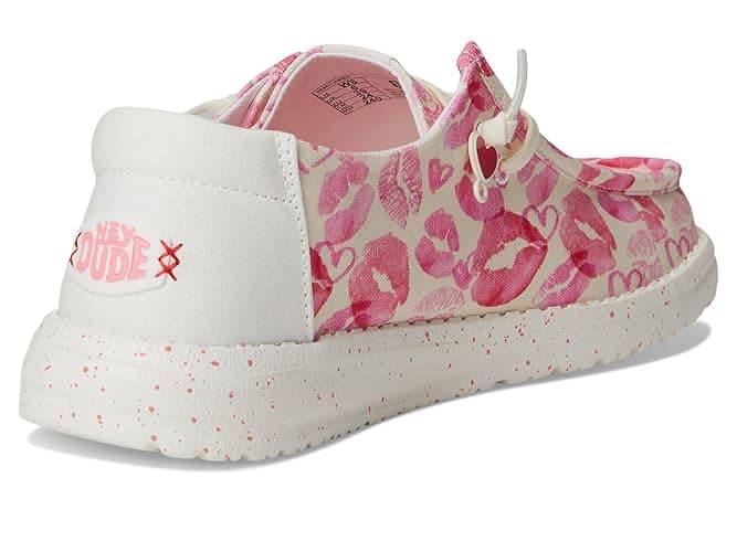 Hey Dude Women's Wendy Kisses Loafer - 7 - Pink/White thumbnail 5