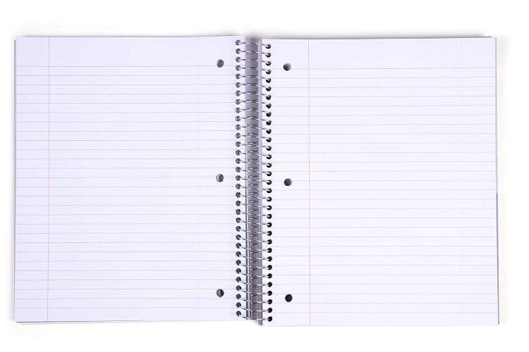 Mintra Office Durable Spiral Notebooks, 5 Subject (Spring Pink, Wide Ruled 1pk) thumbnail 2
